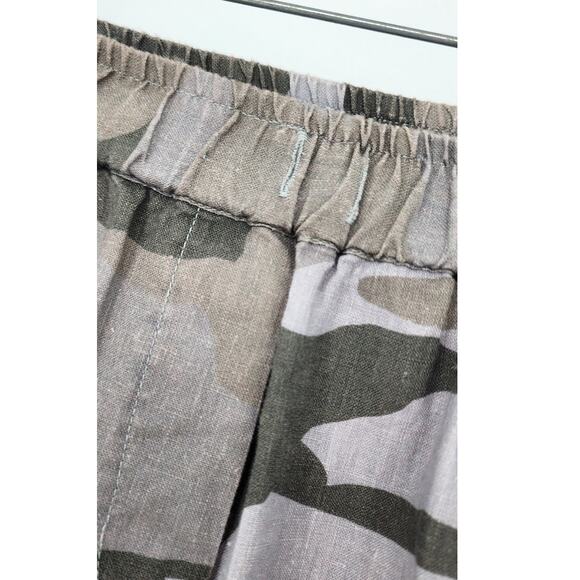 Johnny Was Sidra Camo Print‎ Embroidered Women's Linen Jogger Pants Size XS - Picture 8 of 9